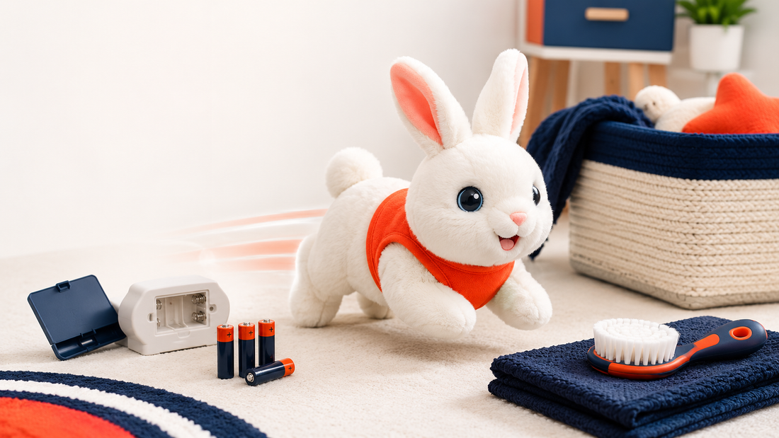How to Care for a Jumping Rabbit Toy Batteries, Fur Cleaning and Storage