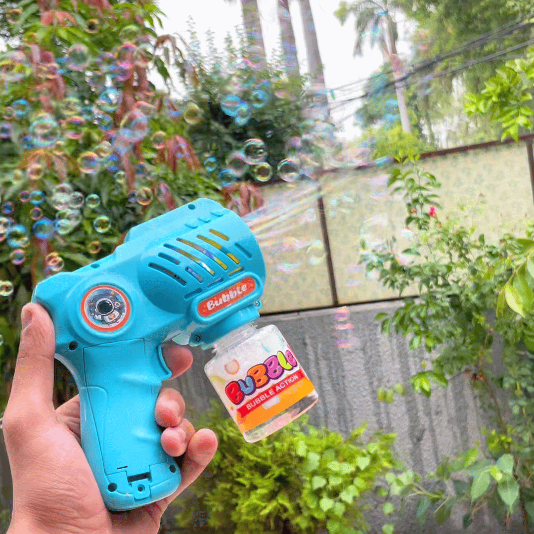 10 Holes Sky Blue Bubble Gun For Kids