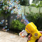10 Holes Yellow Bubble Gun GIF