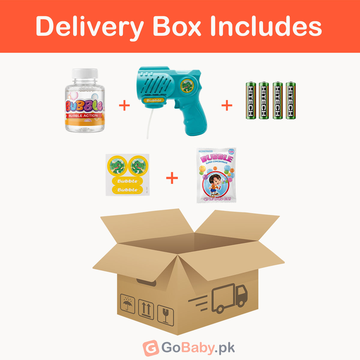 10 Holes Teal Green Bubble Gun Delivery Box Includes
