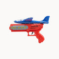 2-in-1 Catapult Aircraft Gun Toy (Blue Plane Red Gun) on a white background
