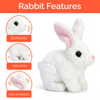 White Plush Rabbit Jumping Toy Features